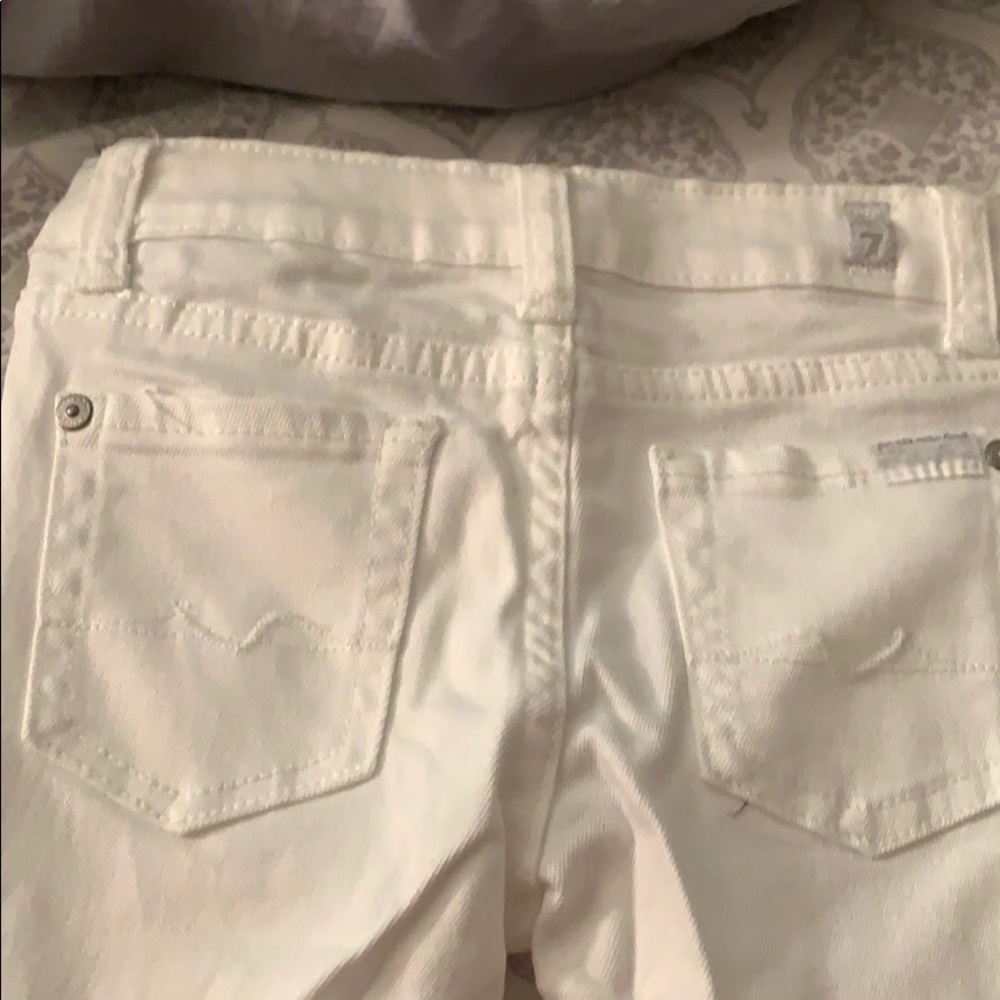 7 for all mankind kids white jeans